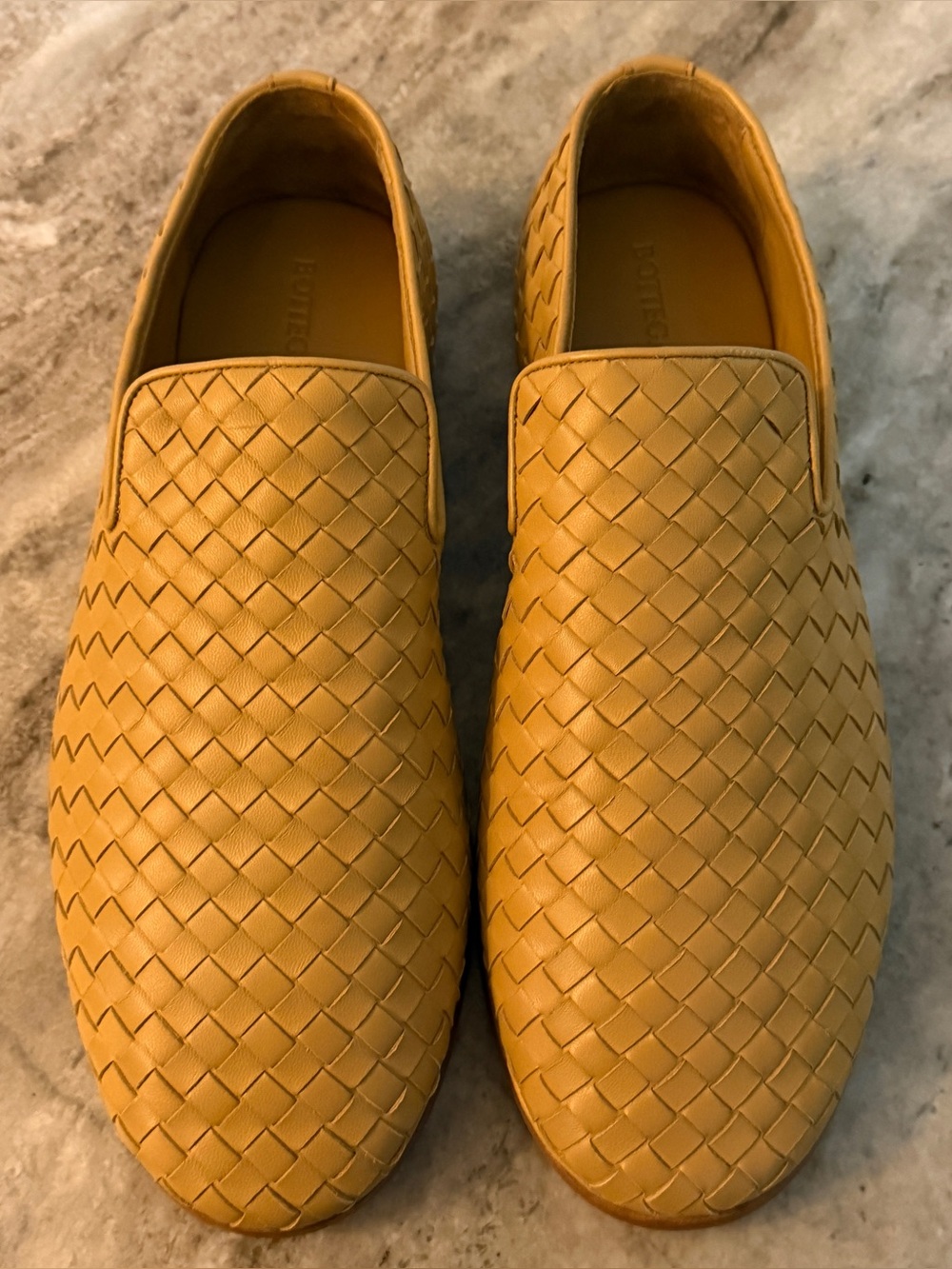 Bottega Veneta Sunday Slipper Dark Praline Intrecciato Leather 44/ 11 Woven Tan